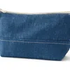 Lands' End Zipper Canvas Pouch In Blue