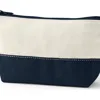 Lands' End Zipper Canvas Pouch In Blue