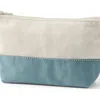 Lands' End Zipper Canvas Pouch In Blue