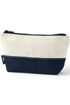 Lands' End Zipper Canvas Pouch In White