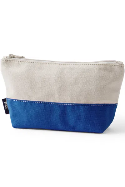 Lands' End Zipper Canvas Pouch In White