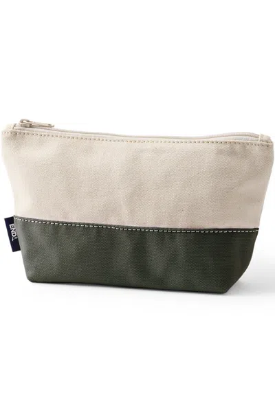 Lands' End Zipper Canvas Pouch In Purple