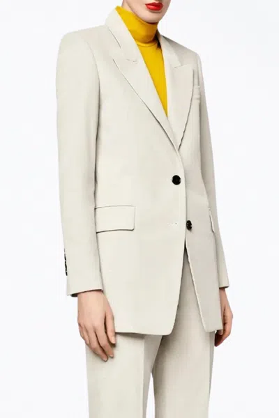 Landscape Single-breasted Cotton-corduroy Blazer In Bone In Gray