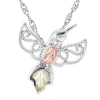 Landstrom's Black Hills Gold Black Hills Gold Hummingbird Womens Sterling Silver 18 Inch Pendant Necklace In Metallic