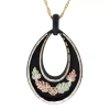 Landstrom's Black Hills Gold Black Hills Gold Womens Flower 18 Inch Pendant Necklace In Transparent
