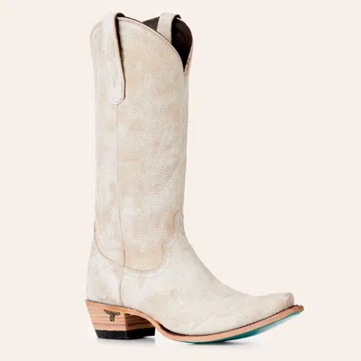 Lane Boots Women's Lexington Ceramic Crackle Snip Toe Cowboy Boots In Bone/wint W