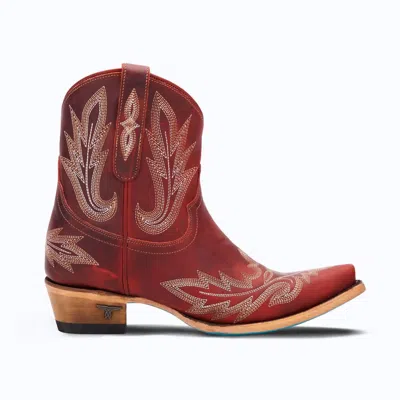Lane Boots Women's Lexington Western Bootie In Smoldering Ruby In Multi