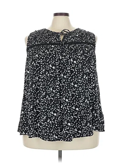 Pre-owned Lane Bryant 3/4 Sleeve Blouse In Black