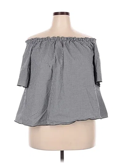 Pre-owned Lane Bryant 3/4 Sleeve Blouse In Black