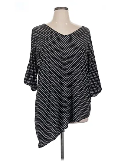 Pre-owned Lane Bryant 3/4 Sleeve Blouse In Black