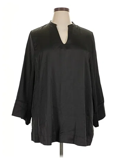 Lane Bryant 3/4 Sleeve Blouse In Black