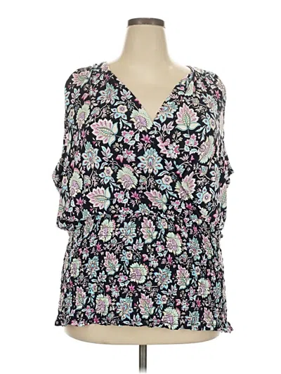 Lane Bryant 3/4 Sleeve Blouse In Black