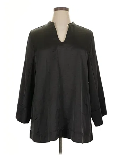 Lane Bryant 3/4 Sleeve Blouse In Black
