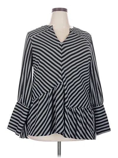 Pre-owned Lane Bryant 3/4 Sleeve Blouse In Black