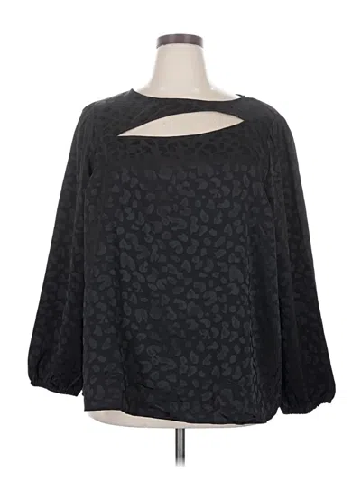 Pre-owned Lane Bryant 3/4 Sleeve Blouse In Black