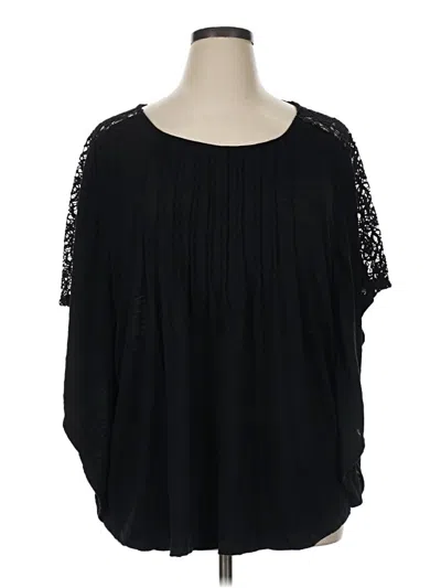 Pre-owned Lane Bryant 3/4 Sleeve Blouse In Black