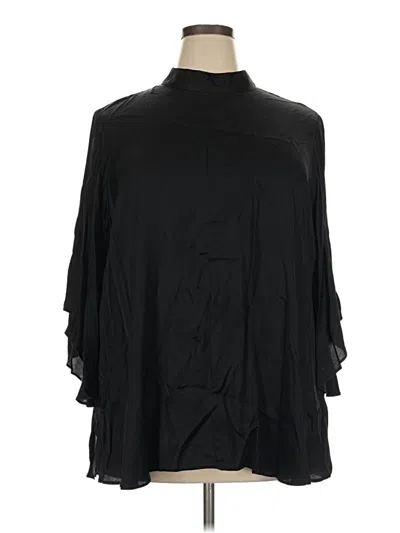 Lane Bryant 3/4 Sleeve Blouse In Black