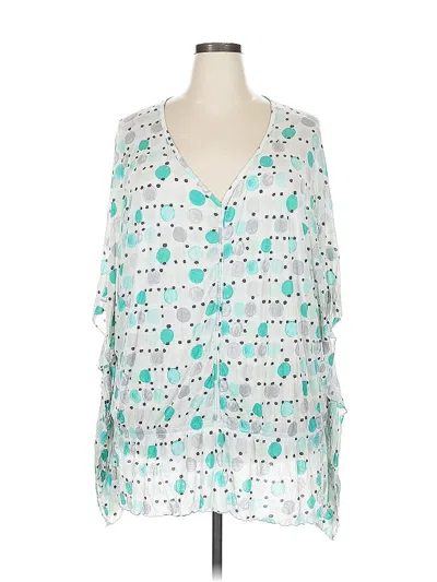 Pre-owned Lane Bryant 3/4 Sleeve Blouse In Blue