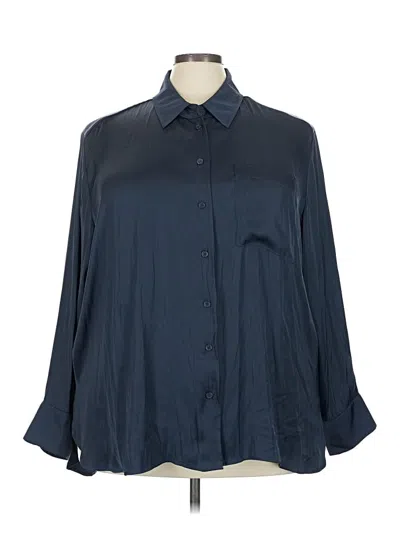 Lane Bryant 3/4 Sleeve Blouse In Blue