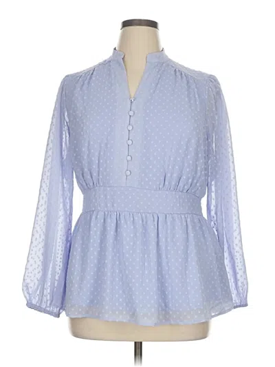 Lane Bryant 3/4 Sleeve Blouse In Blue