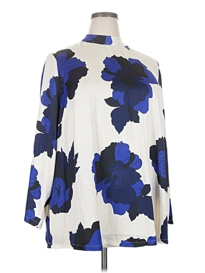 Lane Bryant 3/4 Sleeve Blouse In White