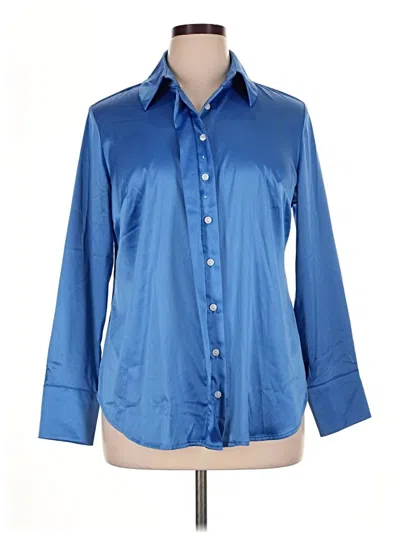 Pre-owned Lane Bryant 3/4 Sleeve Blouse In Blue