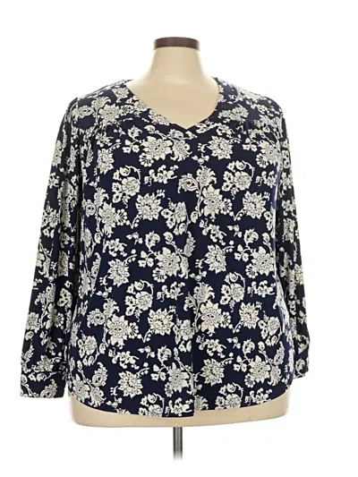Lane Bryant 3/4 Sleeve Blouse In Black