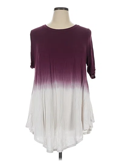 Pre-owned Lane Bryant 3/4 Sleeve Blouse In Burgundy