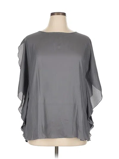 Pre-owned Lane Bryant 3/4 Sleeve Blouse In Gray