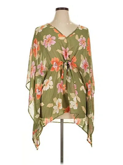 Lane Bryant 3/4 Sleeve Blouse In Green