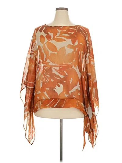 Pre-owned Lane Bryant 3/4 Sleeve Blouse In Orange