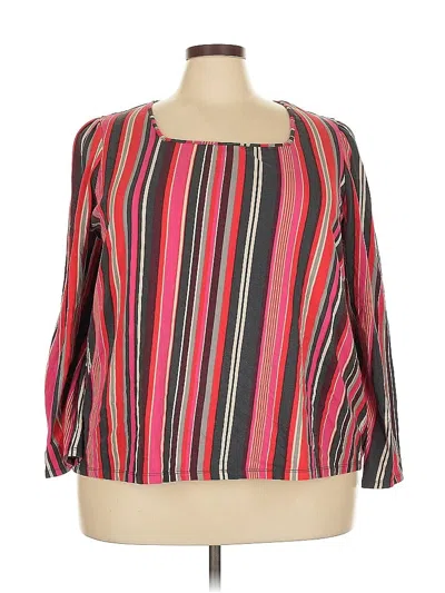 Pre-owned Lane Bryant 3/4 Sleeve Blouse In Pink