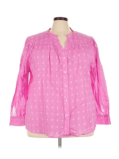 Lane Bryant 3/4 Sleeve Blouse In Pink