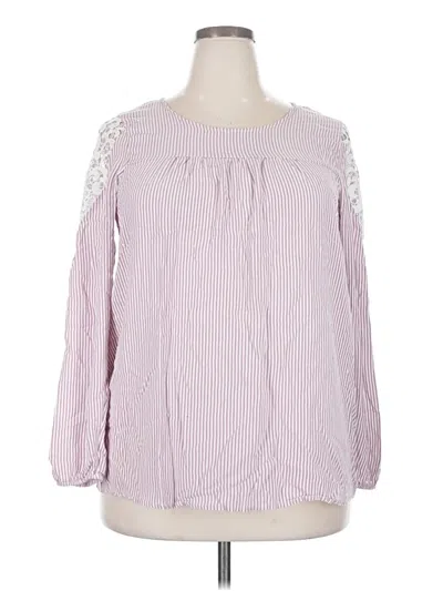 Pre-owned Lane Bryant 3/4 Sleeve Blouse In Pink