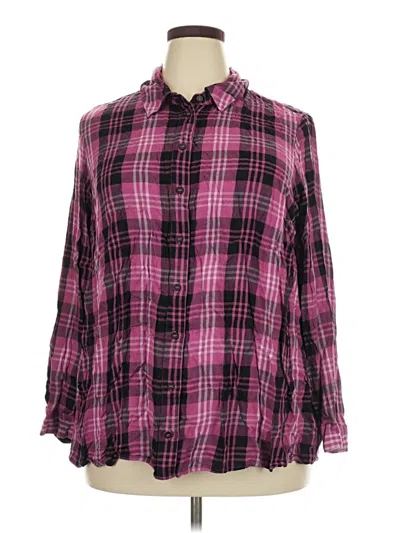 Pre-owned Lane Bryant 3/4 Sleeve Blouse In Pink