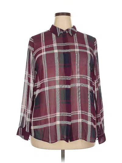 Pre-owned Lane Bryant 3/4 Sleeve Blouse In Purple