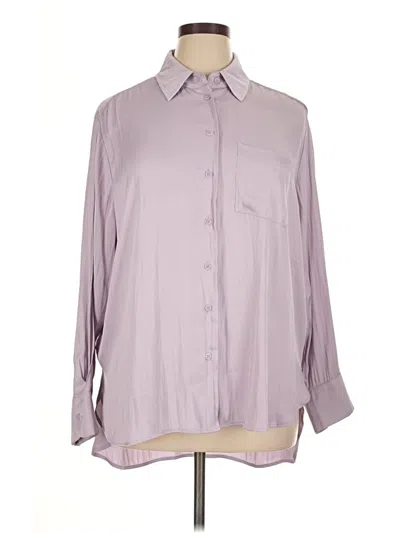 Pre-owned Lane Bryant 3/4 Sleeve Blouse In Purple