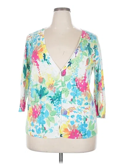 Pre-owned Lane Bryant 3/4 Sleeve Blouse In Teal