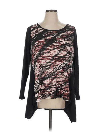 Pre-owned Lane Bryant 3/4 Sleeve T-shirt In Black