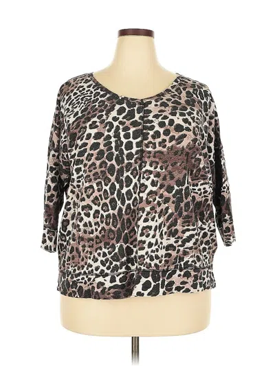 Pre-owned Lane Bryant 3/4 Sleeve T-shirt In Black