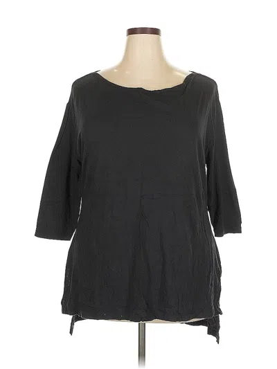 Pre-owned Lane Bryant 3/4 Sleeve T-shirt In Gray