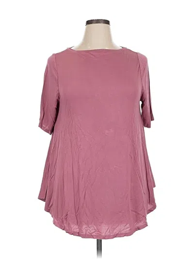 Pre-owned Lane Bryant 3/4 Sleeve T-shirt In Pink