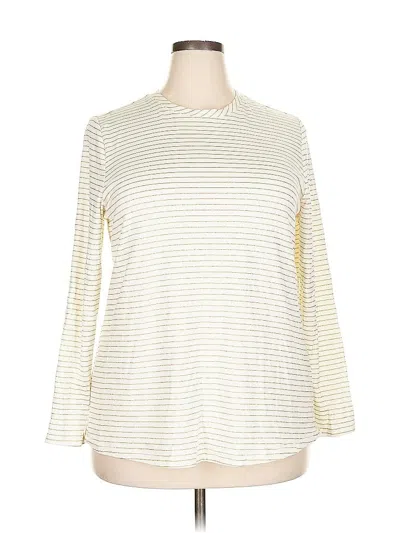 Pre-owned Lane Bryant 3/4 Sleeve T-shirt In White