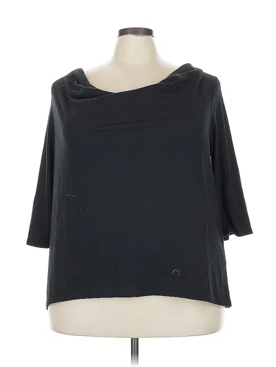 Pre-owned Lane Bryant 3/4 Sleeve Top Black Cowl Neck Tops
