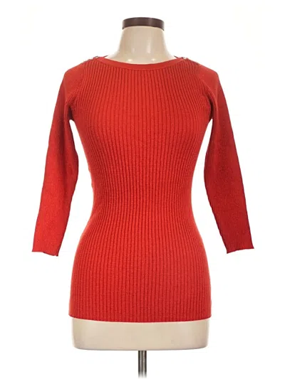 Lane Bryant 3/4 Sleeve Top Red Boatneck Tops