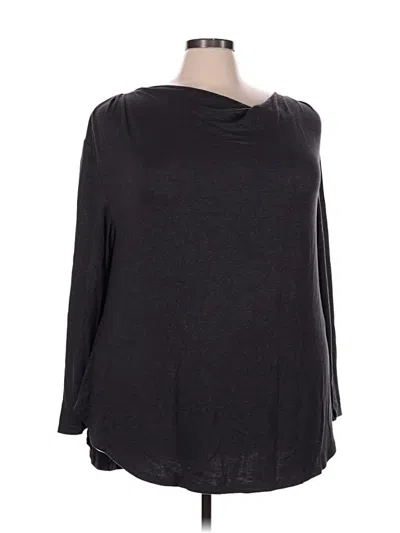 Pre-owned Lane Bryant 3/4 Sleeve T-shirt In Black
