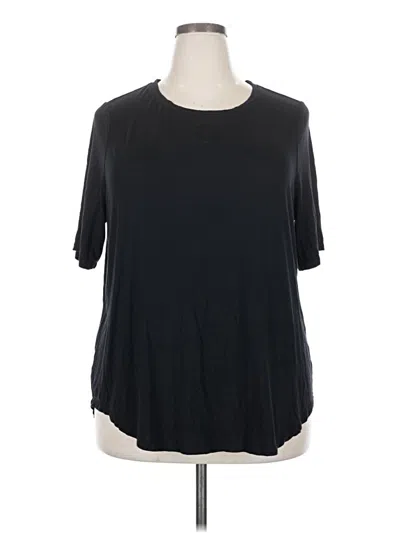 Pre-owned Lane Bryant 3/4 Sleeve T-shirt In Black