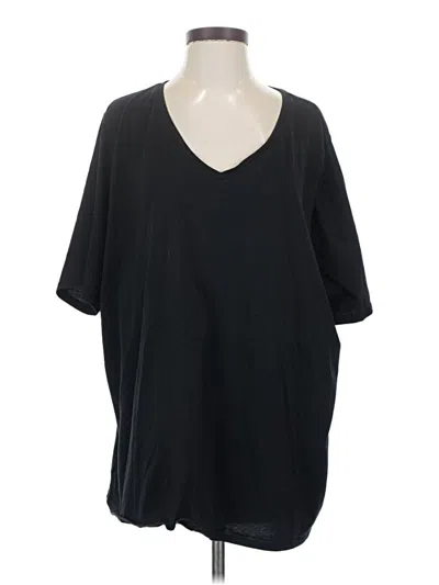 Pre-owned Lane Bryant 3/4 Sleeve T-shirt In Black