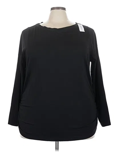 Lane Bryant 3/4 Sleeve T-shirt In Black