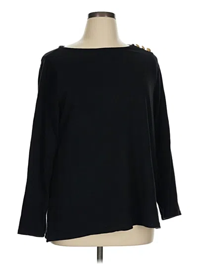 Pre-owned Lane Bryant 3/4 Sleeve T-shirt In Black